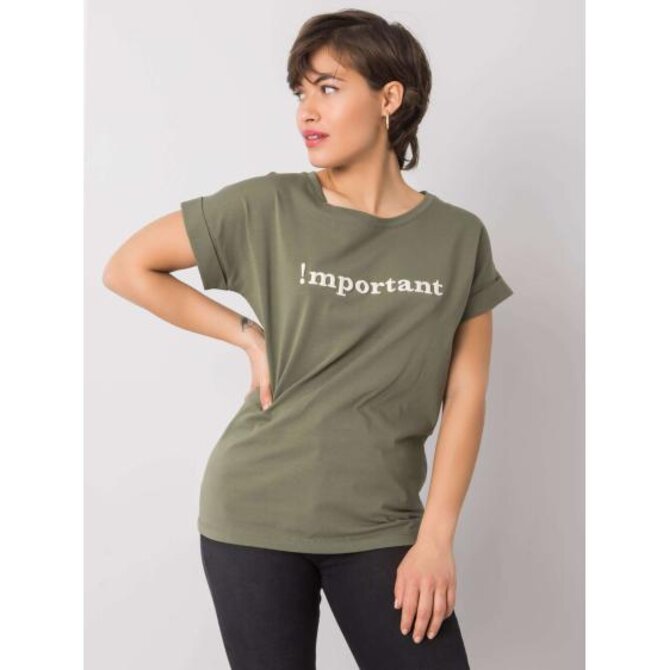 Dámské tričko s nápisem SANIYAH khaki Khaki, Univerzální