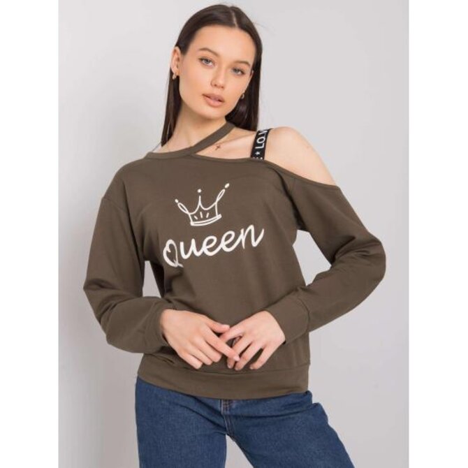 Dámská halenka s potiskem GLENDA khaki Khaki, S/M