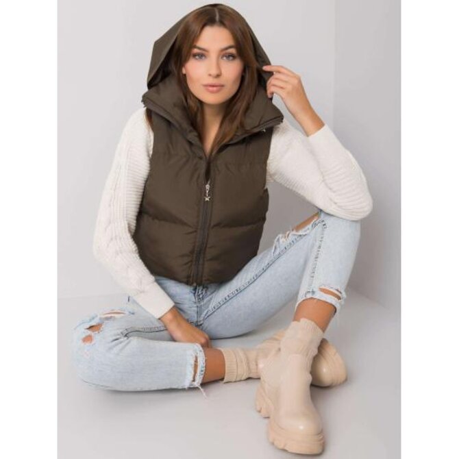 Dámská vesta prošívaná GIZELLE khaki Khaki, L/XL