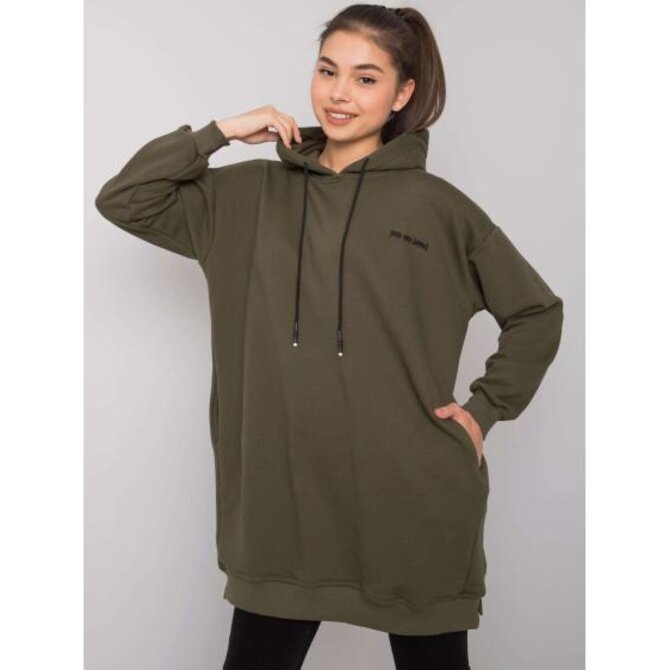 Dámská mikina s kapsami INDIRA khaki Khaki, Univerzální