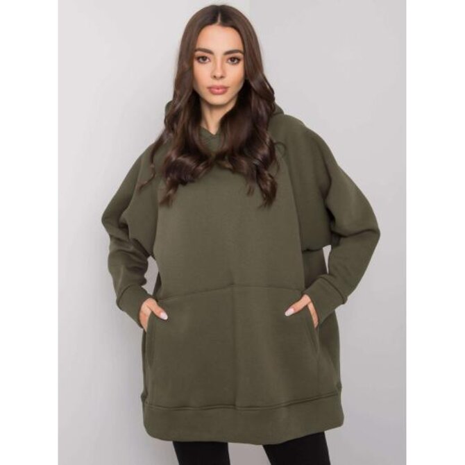 Dámská mikina s kapucí SELITA khaki Khaki, S/M