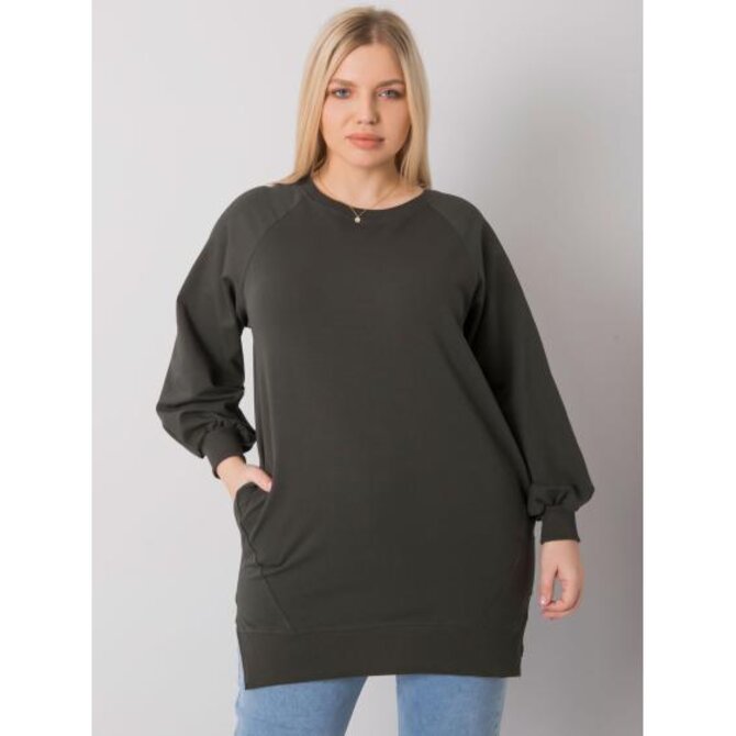 Dámská halenka plus size TOLEDO tmavě khaki Khaki, Univerzální