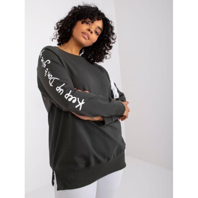 Dámská tunika plus size bavlněná PARMA khaki Khaki, Univerzální