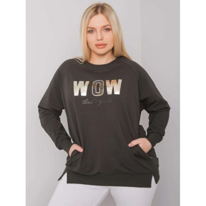 Dámská halenka s dlouhým rukávem plus size HOLDENVILLE tmavě khaki Khaki, Univerzální