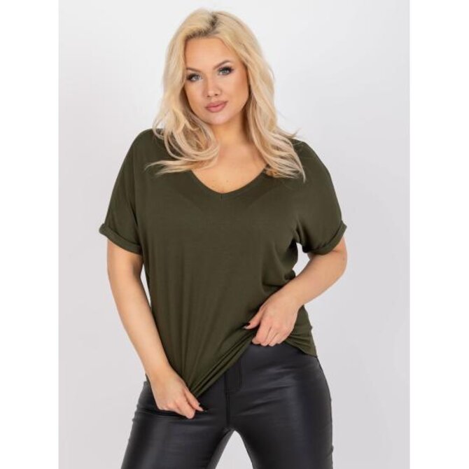 Dámská halenka plus size DINA khaki Khaki, Univerzální
