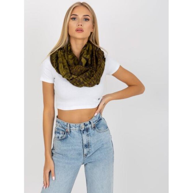 Dámská šála vzorovaná ILLA khaki Khaki, Univerzální