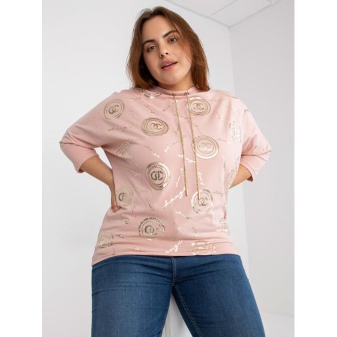 Dámská halenka plus size MARA růžová Růžová, Univerzální