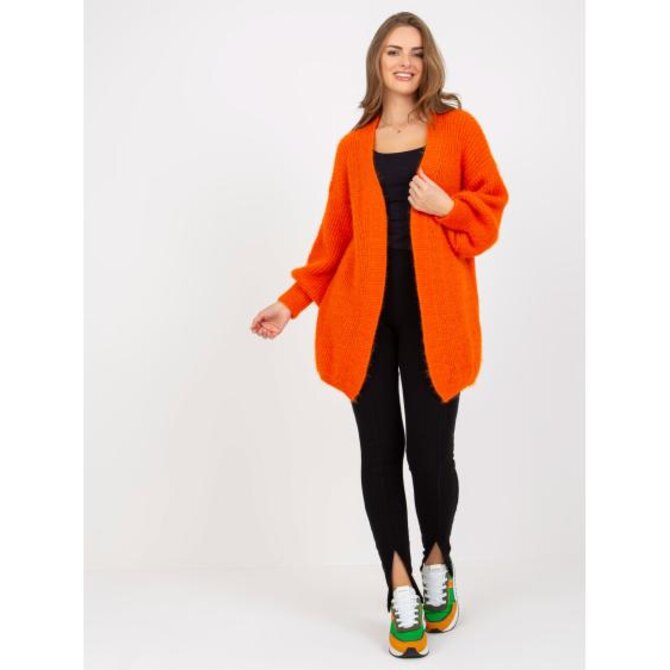 Dámský svetr oversize OCH BELLA oranžový Oranžová, Univerzální