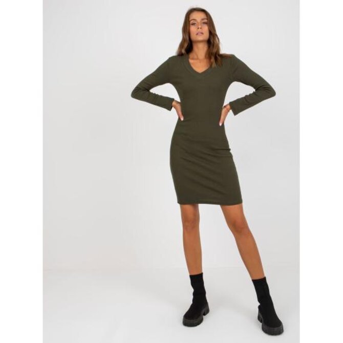 Dámské šaty pruhované bavlněné BEAVIS khaki Khaki, Univerzální