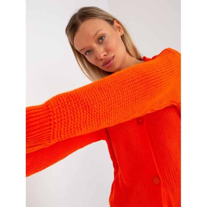 Dámský svetr oversize RUE PARIS oranžový Oranžová, Univerzální