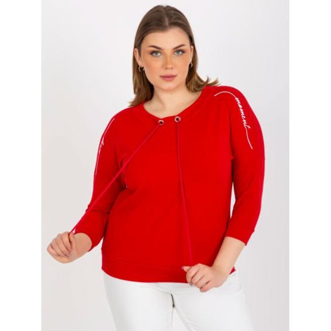 Dámská halenka s potiskem plus size KARRIE červená Červená, Univerzální