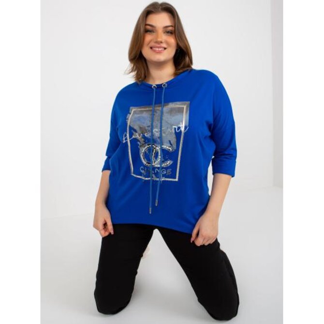 Dámská halenka plus size ONDA tmavě modrá Námořnická modrá, Univerzální