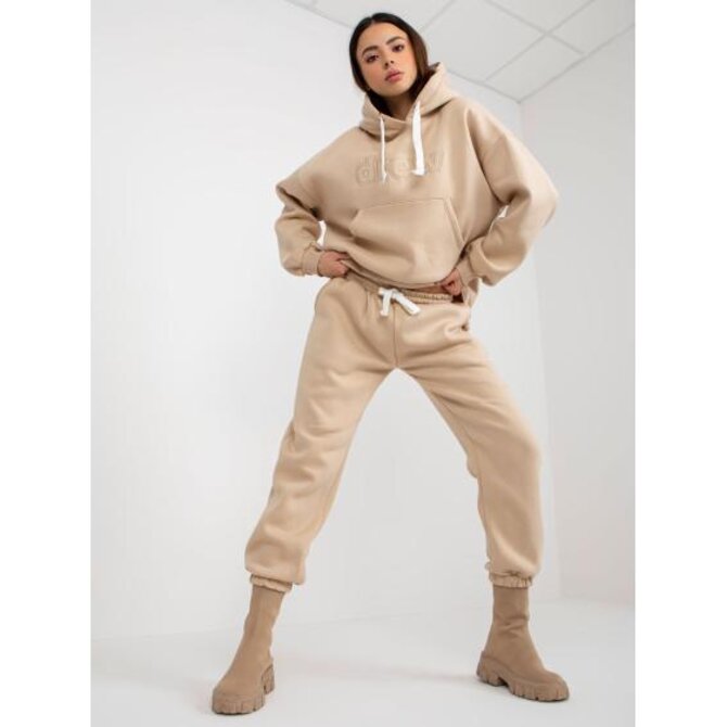 Dámská souprava dvoudílná tepláková MELISSA oversize béžová Béžová, Univerzální