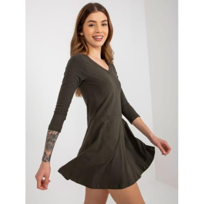 Dámské šaty s kapsami JORDANE khaki Khaki, S
