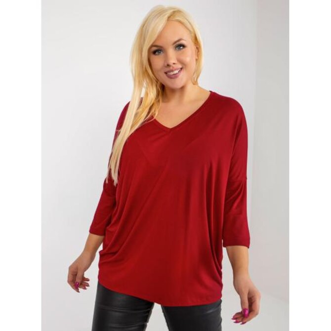 Dámská halenka plus size z viskózy CECILIA bordó Kaštanová, Univerzální
