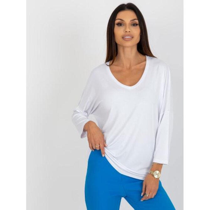 Dámská halenka oversize z viskózy HIA bílá Bílá, Univerzální