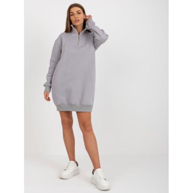 Dámská mikina mini basic se zapínáním na zip LENKA šedá Šedá, Univerzální