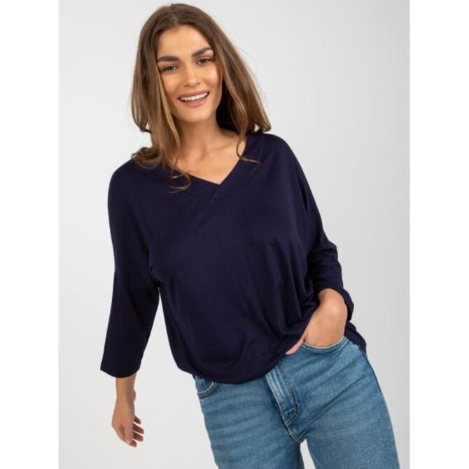 Dámská halenka oversize basic IKARA tmavě modrá Námořnická modrá, Univerzální