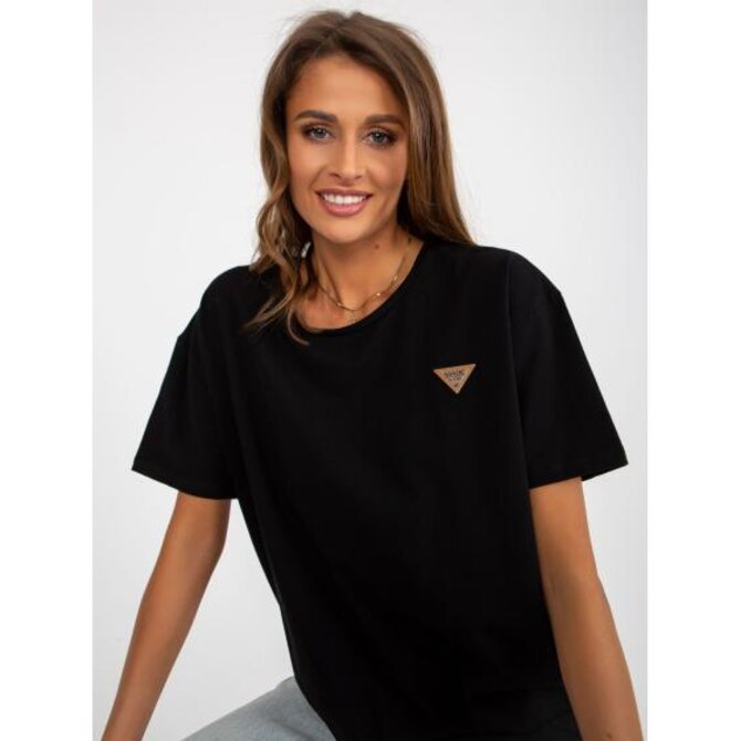 Dámská halenka s kulatým výstřihem oversize DUNGA černá Černá, S/M