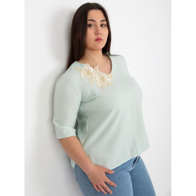 Dámská halenka elegantní plus size MYCHELLE mátová