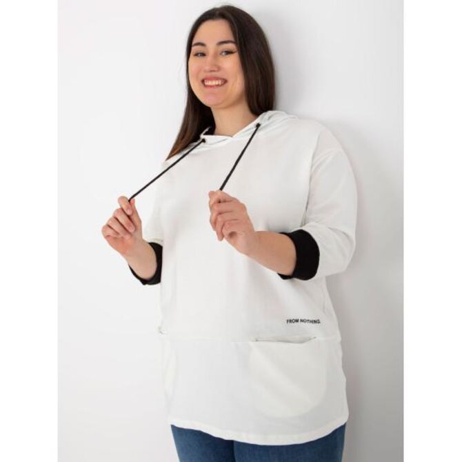 Dámská halenka bavlněná plus size PHILLIPA ecru Ecru, Univerzální