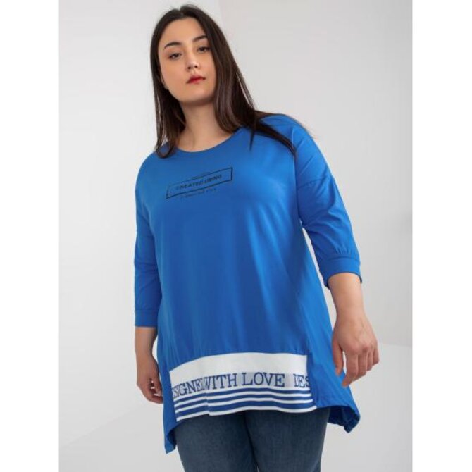 Dámská tunika plus size JOANNA tmavě modrá Námořnická modrá, Univerzální