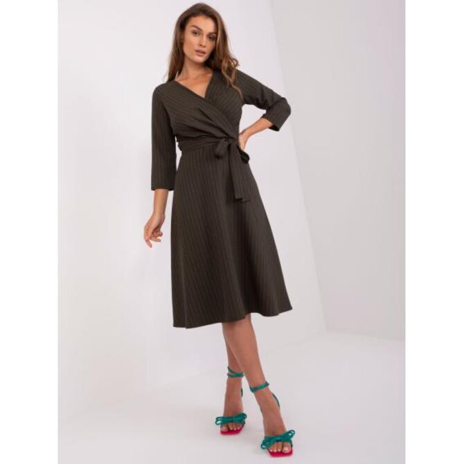 Dámské šaty s 3/4 rukávy NANCY khaki Khaki, 36