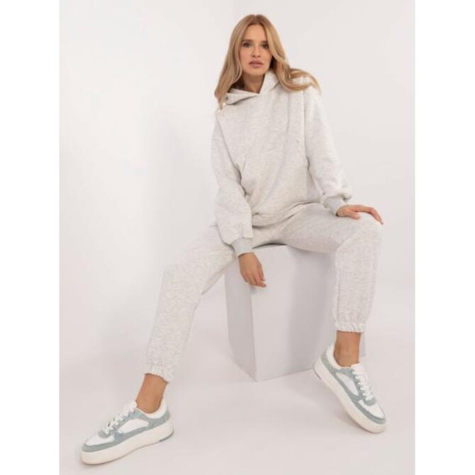 Šedá dámská základní souprava oversize Světle šedá, Univerzální