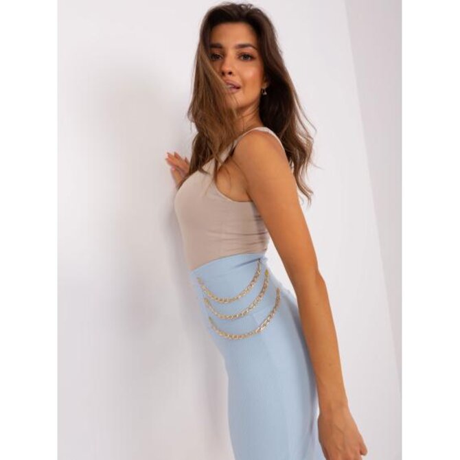 Dámská sukně s nášivkou EVATA světle modrá Světle modrá, L/XL