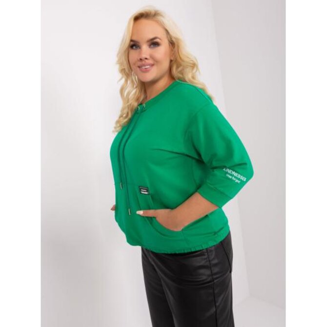 Dámská halenka plus size s kapsami BANG zelená Zelená, Univerzální