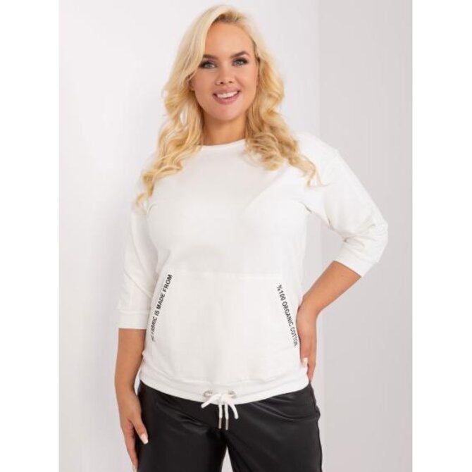 Dámská halenka plus size VIBRA ecru Ecru, Univerzální