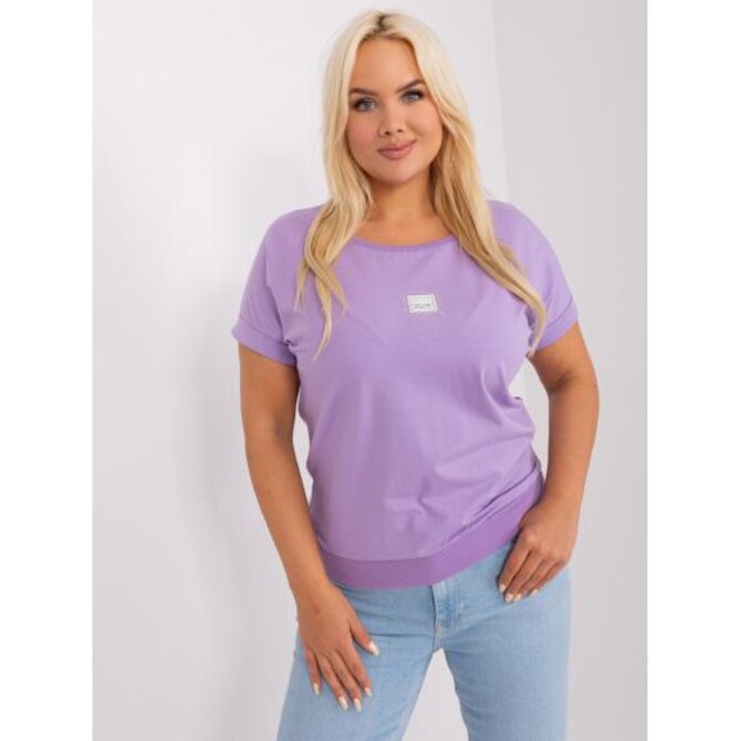 Dámská halenka plus size s kamínky LERM fialová Fialová, Univerzální