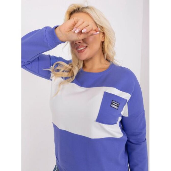 Dámská halenka plus size SPI fialová a ecru Fialová, Univerzální