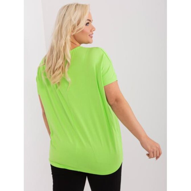 Dámská halenka plus size s kulatým výstřihem COSMA světle zelená Zelená, Univerzální
