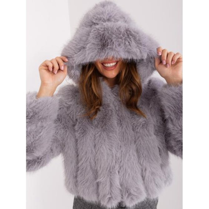 Dámská bunda s kožešinou PIKTA šedá Šedá, L/XL