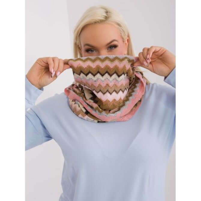 Dámská halenka plus size s geometrickým vzorem MIN světle růžová Růžová, Univerzální