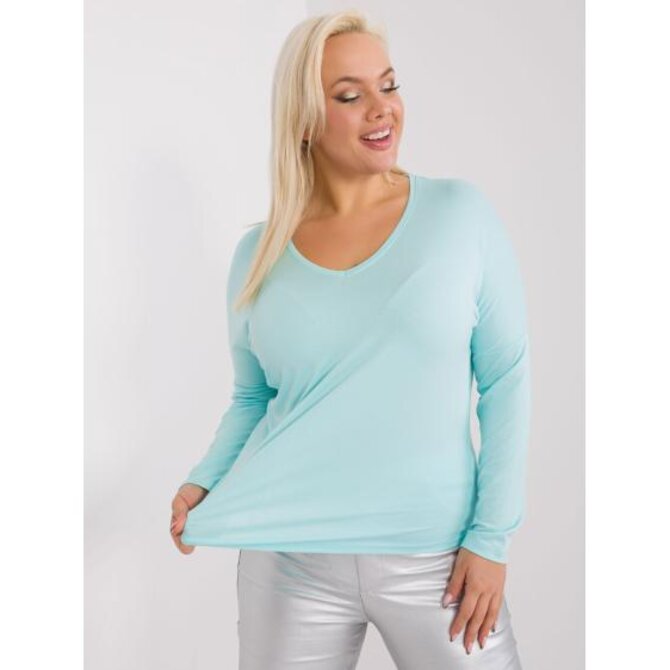 Dámská halenka plus size z viskózy ELISA mátová Mátová, Univerzální