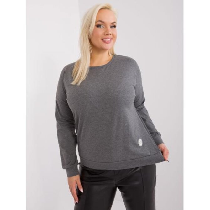 Dámská halenka plus size DAB tmavě šedá Tmavě šedá, Univerzální