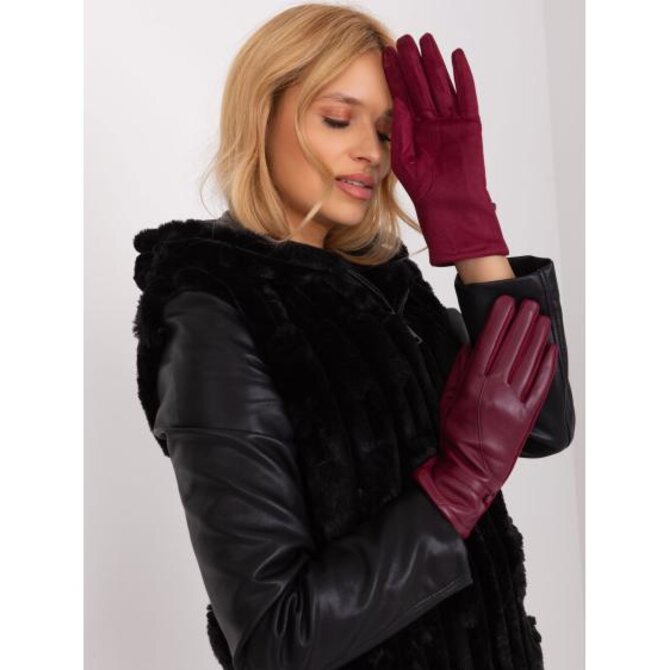 Dámské rukavice HIL bordó Kaštanová, L/XL
