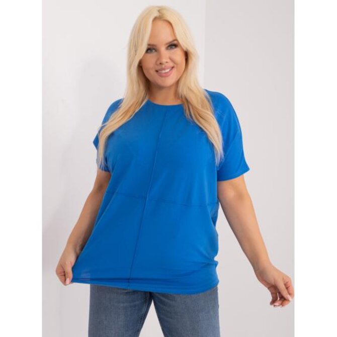 Dámská halenka plus size z bavlny FIRA tmavě modrá Námořnická modrá, Univerzální