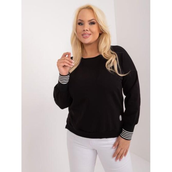 Dámská halenka plus size černá Černá, Univerzální