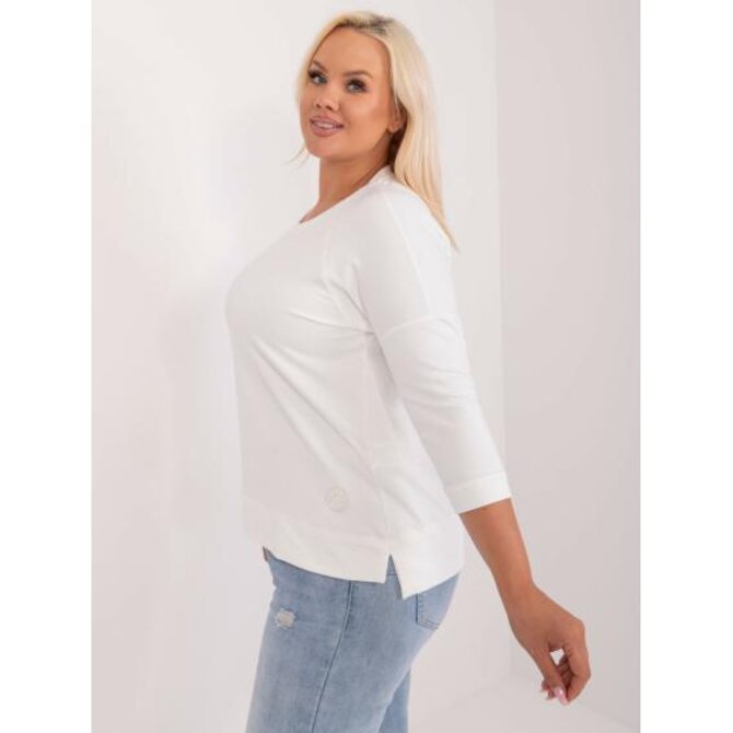Dámská halenka plus size bavlněná ecru Ecru, Univerzální