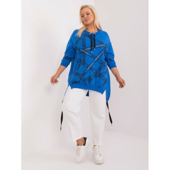 Dámská halenka plus size s rozparky tmavě modrá Námořnická modrá, Univerzální
