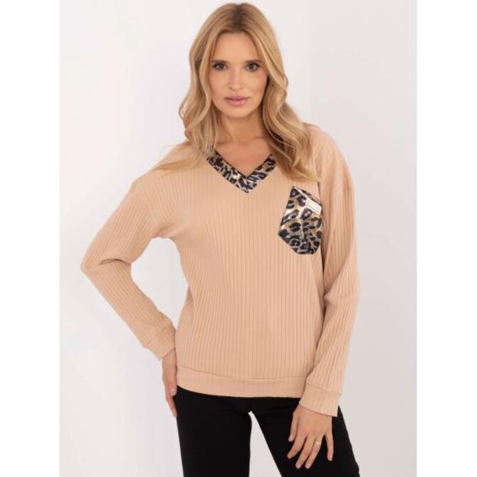 Velbloudí halenka s leopardími vsadkami Karamelová, Univerzální