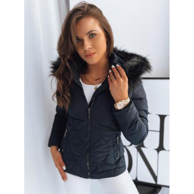 Dámská zimní bunda PUFFER tmavě modrá Námořnická modrá, XL