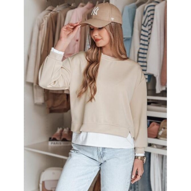 LUZZIO dámská halenka oversize světle béžová Béžová, Univerzální