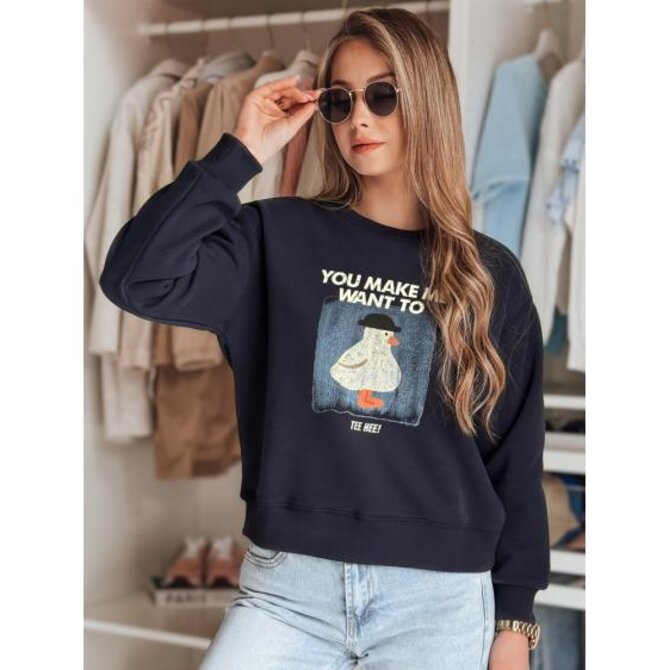 Dámská halenka s potiskem oversize GOOSHY tmavě modrá Námořnická modrá, Univerzální