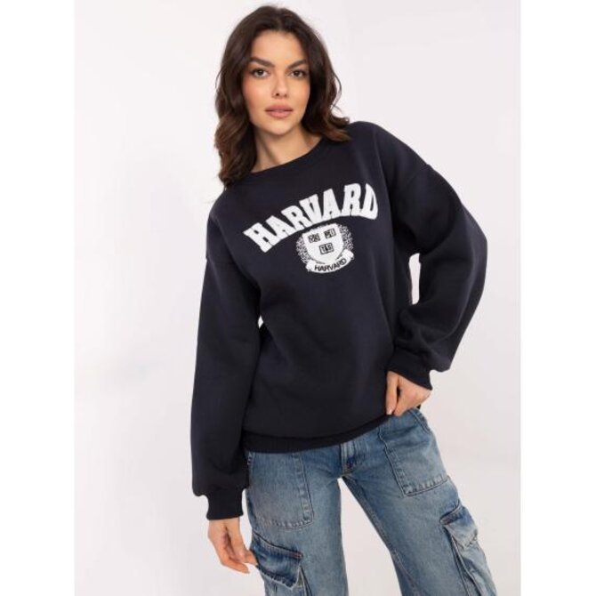 Grafitová mikina oversize s nápisem Harvard Grafitová, Univerzální