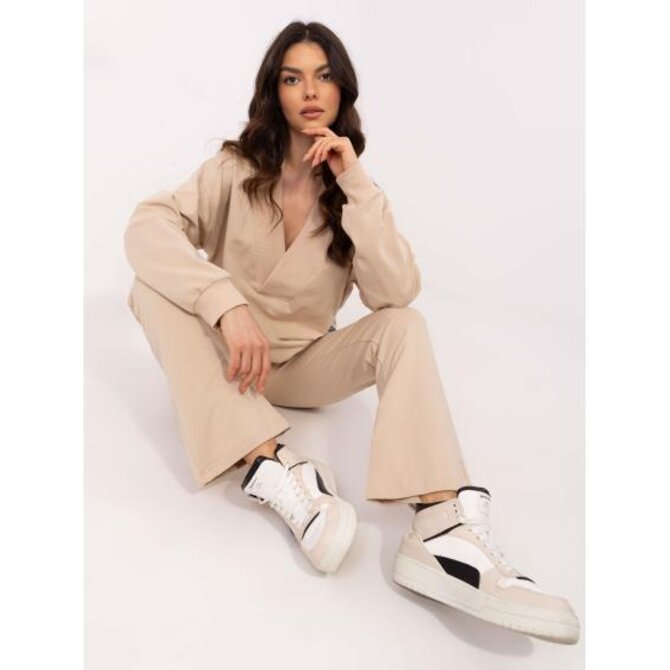 Béžová tepláková souprava basic s oversize mikinou Béžová, Univerzální