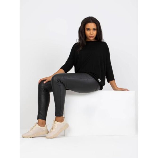 Dámská halenka plus size bavlněná LONNIE černá Černá, Univerzální